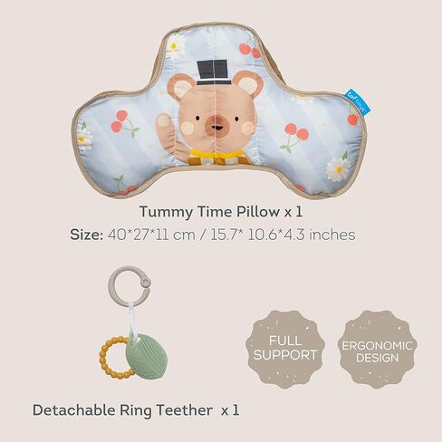 Taf Toys Tummy Time Support, 2-Stage Baby Toy for Newborns 0-6M, Crinkle Toy & U-Shape Design, Strengthens Neck/Back Muscles, Comfortable Baby Essentials & Must-Haves Montessori Toy for Infant Newborn in Kuwait