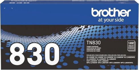 خرطوشة حبر طابعة Brother حقيقية TN830XL ​​2PK سوداء عالية الإنتاجية - عبوة من قطعتين - طباعة ما يصل إلى 3000 صفحة لكل منها (1) in Kuwait