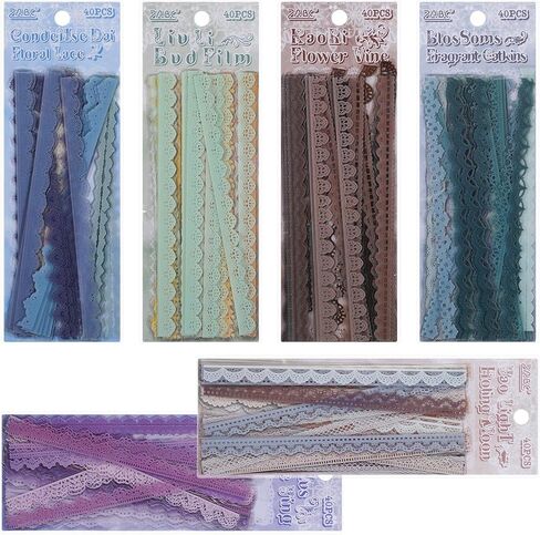 240 Pcs Lace Edged Vintage Scrapbook Paper, Transparent Lace PET Stickers Background Stationery Paper for DIY Junk Journal Card Collage Diary Planner Notebook Letter Photo Decoration in Saudi Arabia