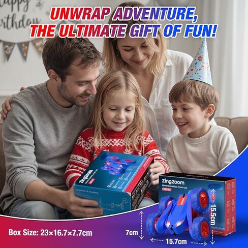 Remote Control Car, Rechargeable RC Cars & Remote Double-Sided Driving 360° Flips Rotating 2.4Ghz 4WD All Terrain Stunt Race Car Toy Christmas Birthday Gift for Kids Boys 3-12 in Saudi Arabia