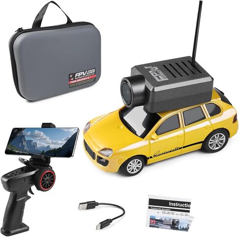 سيارة WLtoys Mini RC، سيارة الانجراف FPV RC بمقياس 1:64 مع كاميرا HD 720P، وجهاز إرسال 2.4 جيجا هرتز، والتحكم في تطبيق WiFi مع ألعاب سباق صغيرة جيروسكوبية للمراهقين والبالغين (رمادي فضي) in Kuwait