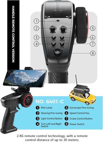 سيارة WLtoys Mini RC، سيارة الانجراف FPV RC بمقياس 1:64 مع كاميرا HD 720P، وجهاز إرسال 2.4 جيجا هرتز، والتحكم في تطبيق WiFi مع ألعاب سباق صغيرة جيروسكوبية للمراهقين والبالغين (رمادي فضي) in Kuwait