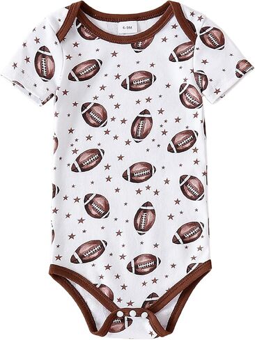 Chichoo Infant Baby Football Baseball Soccer Sport Jersey Outfit Costume Bodysuit Interlock 195 Gsm 0-24 Months in Kuwait