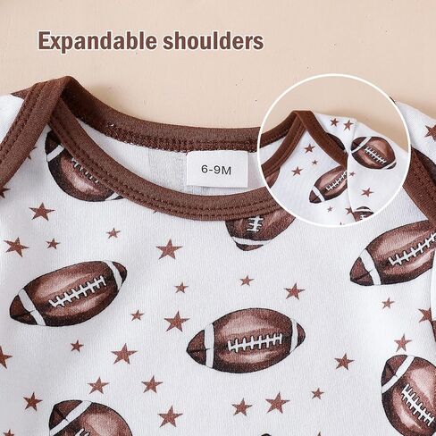 Chichoo Infant Baby Football Baseball Soccer Sport Jersey Outfit Costume Bodysuit Interlock 195 Gsm 0-24 Months in Kuwait