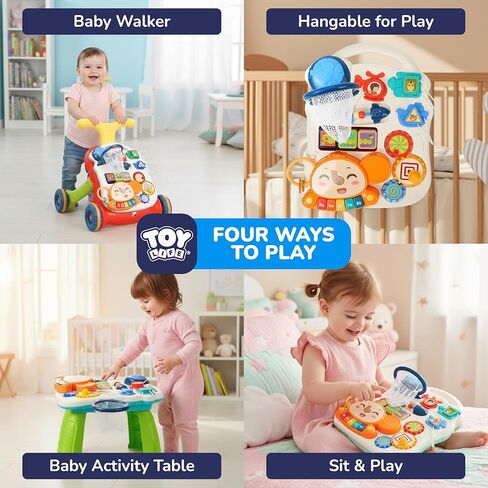 TOY Life Baby Push Walkers for Babies 12 Months Sit to Stand Walker for Baby Girl Boy 3 in 1 Push Toys for Babies Learning to Walk Baby Activity Walker Toddler Walking Toy for Infant Kid 1 Year Old in Kuwait
