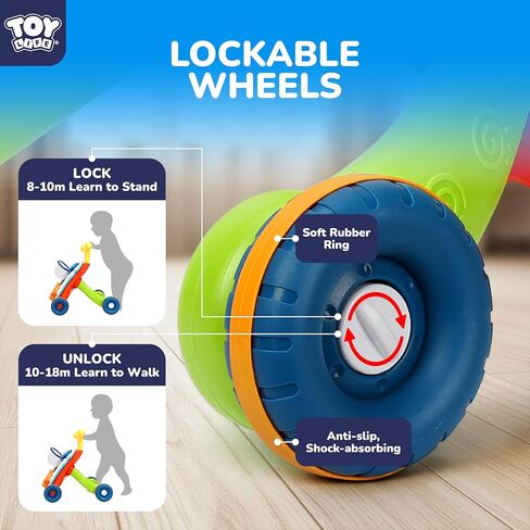 TOY Life Baby Push Walkers for Babies 12 Months Sit to Stand Walker for Baby Girl Boy 3 in 1 Push Toys for Babies Learning to Walk Baby Activity Walker Toddler Walking Toy for Infant Kid 1 Year Old in Kuwait