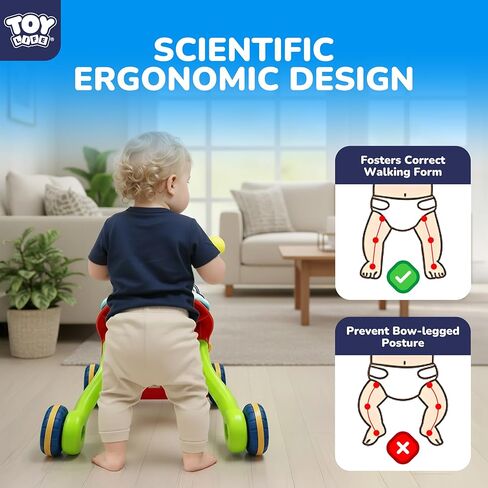 TOY Life Baby Push Walkers for Babies 12 Months Sit to Stand Walker for Baby Girl Boy 3 in 1 Push Toys for Babies Learning to Walk Baby Activity Walker Toddler Walking Toy for Infant Kid 1 Year Old in Kuwait