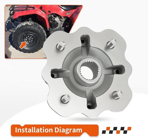 Front Left/Right Hub for Yamaha Kodiak Bruin Wolverine Grizzly Big Bear 350 400 450 YFM350 YFM400 YFM450 2003-2014 5ND-F5111-21-00 in Saudi Arabia