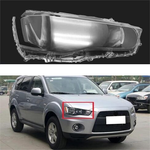 Auto Headlight Housing Waterproof Cover Headlight Housing Lampshade for Mitsubishi for Outlander EX 2010 2011 2012(Right) in Saudi Arabia