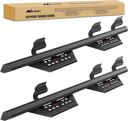 لوحات تشغيل Nilight لـ 2007-2018 Chevy Silverado/GMC Sierra 1500؛ 2007-2019 Chevy Silverado/GMC Sierra 2500HD 3500HD قضبان Nerf ذات خطوات جانبية ممتدة مزدوجة المرحلة ومغطاة بمسحوق جانبي، ضمان لمدة عامين in Saudi Arabia