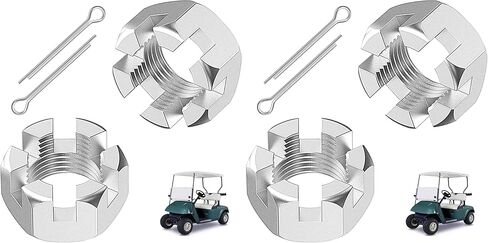 2 Set EZGO TXT Golf Cart Slotted Nut & Pinning 1976-Up Replacement Part 5/8-1815483-G1/612928 3010387-G1 in Kuwait