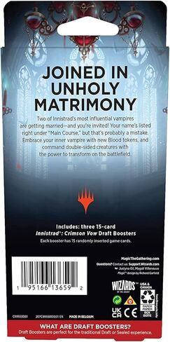 السحر: The Gathering Innistrad: Crimson Vow 3-Booster Draft Pack | 45 بطاقة سحرية in Saudi Arabia