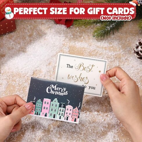 Zhanmai 48 Pcs Christmas Mini Gift Card Envelopes Business Mini Envelopes Gift Card Holder Without Cards for Holiday Greeting Invitation Christmas Festival Party Supplies in Saudi Arabia