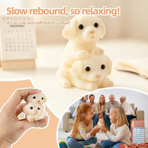 Handmade Silicone taba Dog Squishy, Cute & Soft Stress Relief Squeeze Toy for Kids & Adults, Squishy Fidget Toys Gift, Animals Puppy Dogs in Saudi Arabia
