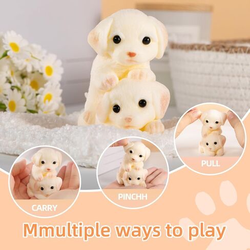 Handmade Silicone taba Dog Squishy, Cute & Soft Stress Relief Squeeze Toy for Kids & Adults, Squishy Fidget Toys Gift, Animals Puppy Dogs in Saudi Arabia