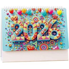2026 Diamond Painting Desk Calendar Kit – DIY Diamond Art Calendar 2026, Standing Flip Monthly Tabletop Calendar with Bright-Colored Beads, Creative Home Office Desk Decoration & New Year Gift in Saudi Arabia