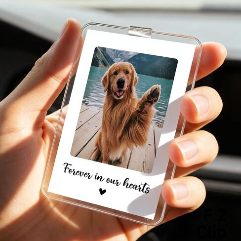 Personalized Pet Photo Car Visor Clip, Dog Remembrance Gift, Dog Sympathy Gifts, Pet Loss Memorial, Pet Remembrance Keepsake, Christmas Memorial Gift for Loss Cat (1) in Saudi Arabia