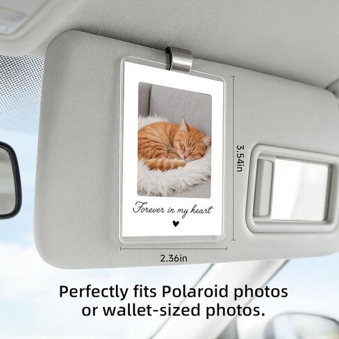 Personalized Pet Photo Car Visor Clip, Dog Remembrance Gift, Dog Sympathy Gifts, Pet Loss Memorial, Pet Remembrance Keepsake, Christmas Memorial Gift for Loss Cat (1) in Saudi Arabia