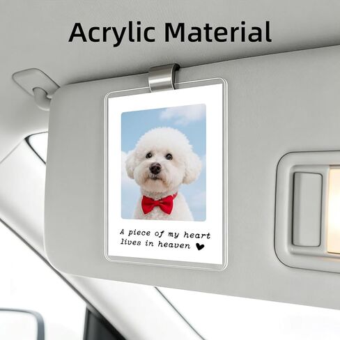 Personalized Pet Photo Car Visor Clip, Dog Remembrance Gift, Dog Sympathy Gifts, Pet Loss Memorial, Pet Remembrance Keepsake, Christmas Memorial Gift for Loss Cat (1) in Saudi Arabia