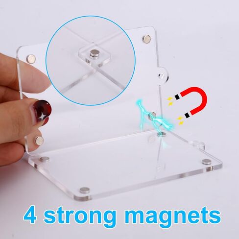 2pcs Magnetic Car Picture Holder, Acrylic Magnetic Sunshade Frame Visor Clip Personalized Photo Holder with Chain Rearview Mirror Accessories Ornaments Decor Car Hanging Photo Display in Saudi Arabia