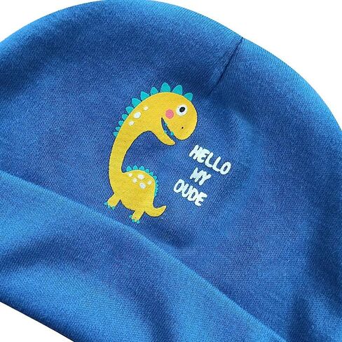 Newborn Baby Soft Cotton Organic Cap and Mitten Set Sunny Hats for Hospital Baby Boy and Girl(0-6 Months) in Saudi Arabia