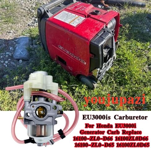 EU3000is Carburetor Fits For Honda EU3000i Generator Carb Replace 16100-ZL0-D66 16100ZL0D66 16100-ZL0-D65 16100ZL0D65 with Spark Plug Fuel Line Gasket kit in Saudi Arabia