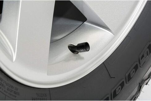 iPick Image for Chevrolet Corvette C7 Z06 Logo in Black on Black Aluminum Cylinder-Style Tire Valve Stem Caps in Saudi Arabia