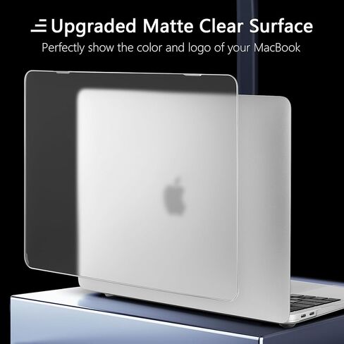 حافظة Batianda Matte رفيعة للغاية لجهاز MacBook Pro 13 بوصة 2022 إصدار 2020 موديل A2338 M1 M2 A2251 A2289 مقاومة لبصمات الأصابع، ملائمة بدقة، متينة مع غطاء لوحة مفاتيح TPU ومحول OTG، شفاف in Saudi Arabia
