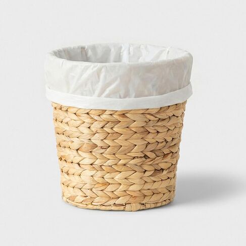 Wicker Trash Can with Lid | Wicker Trash Basket | Wicker Waste Basket for Bathroom, Bedroom, Kitchen, Living Room in Saudi Arabia