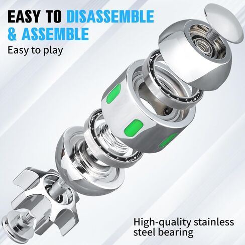 Dilabnba Atomic Bomb Fidget Spinner Toy for Kid Adult, Grow in The Dark Metal Fidget Spin Sensory Focus Gyro Toy, Fingears Party Stuff EDC Office Desktop, Gifts for Men Women(Sliver) in Saudi Arabia