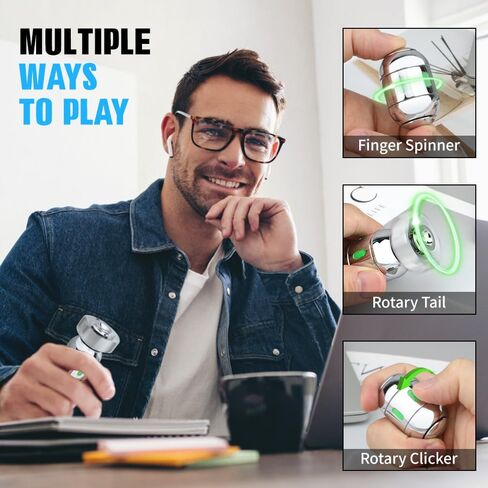 Dilabnba Atomic Bomb Fidget Spinner Toy for Kid Adult, Grow in The Dark Metal Fidget Spin Sensory Focus Gyro Toy, Fingears Party Stuff EDC Office Desktop, Gifts for Men Women(Sliver) in Saudi Arabia