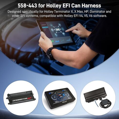 558-443 لـ holley EFI CAN إلى USB Dongle لنظام Holley EFI. متوافق مع أنظمة EFI من سلسلة Sniper وTerminator X وHP وDominator. انتبه بشكل خاص إلى: عدم التوافق Terminator X Max. in Kuwait