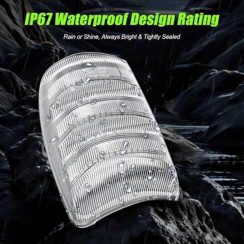 مصابيح إشارة الانعطاف الجانبية LED متوافقة مع 2015-2023 Transit-150/250/350/350HD و2022-2024 E-Transit - أضواء وامضة للمرآة الجانبية قطعتان من عدسات الدخان in Kuwait