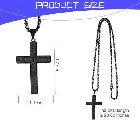 Cross Pendant for Car Rearview Mirror, Stainless Steel Vehicle Rear View Mirror Hanging Charm, Automotive Interior Ornament Decoration Accessories, Universal for SUV Sedan Truck (Silver) in Saudi Arabia