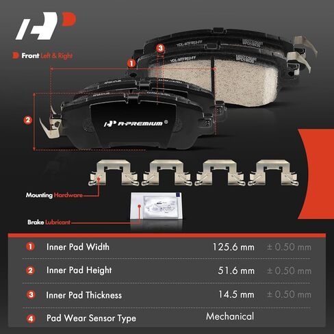 A-Premium Front Ceramic Disc Brake Pads Set Compatible with Toyota Yaris 2019-2020, Yaris iA 2017-2018 & Scion iA 2016, 4 Pcs in Saudi Arabia