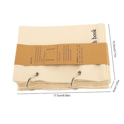 lvifloae Blank Fabric Sketchbook Art Journaling Fabric Sketch Book Linen Folding Portable Travel Journal Fabric Planner Notebook Stitchbook Spiral Bound Sketchbook for Drawing Writing in Saudi Arabia