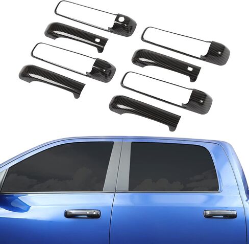 Hoolcar Exterior Door Handle Covers Outside Doorknob Cover for 2010-2017 Dodge Ram, Black in Saudi Arabia
