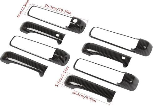 Hoolcar Exterior Door Handle Covers Outside Doorknob Cover for 2010-2017 Dodge Ram, Black in Saudi Arabia