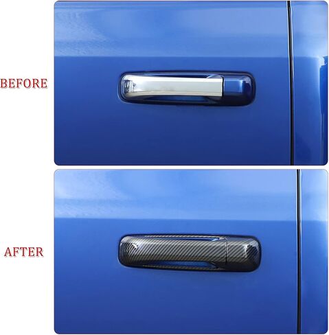 Hoolcar Exterior Door Handle Covers Outside Doorknob Cover for 2010-2017 Dodge Ram, Black in Saudi Arabia