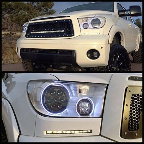 AKKON - For 07-13 Tundra 08-13 Sequoia Pickup Truck Silver LED Bumper DRL Fog Light Lamp Replacement in Saudi Arabia