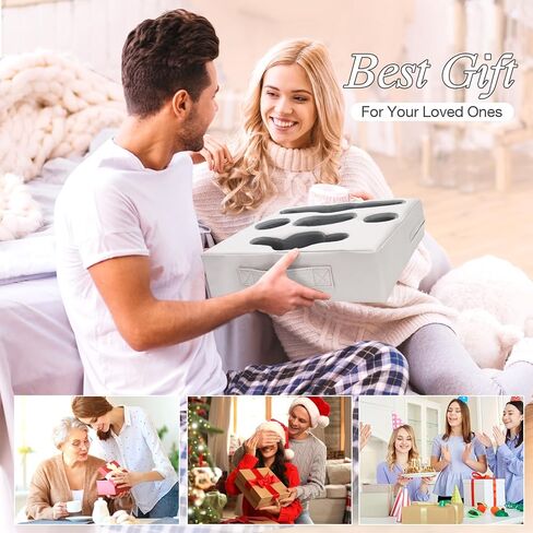 STBoo Couch Cup Holder Pillow - Sofa Drink Cup Holder Cozy Buddy | Bed Caddy Organizer Holds Remote, Snacks, Phones | Waterproof Anti-Spill Sofa Beverage Tray for Car, Pack, Beach, RV, Boat (Grey) in Saudi Arabia