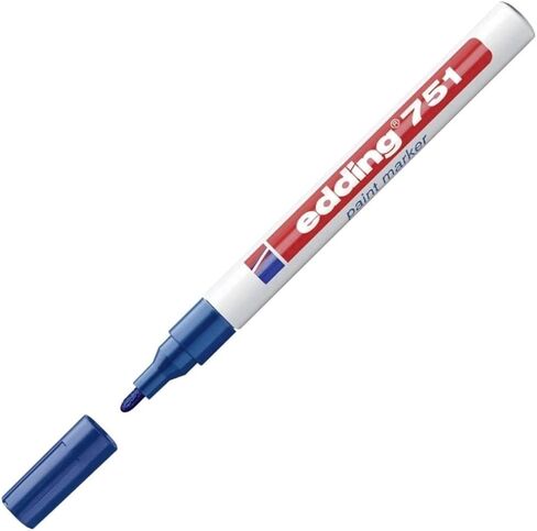 Edding 751 Paint Marker - Silver - 10 Pens - Round Tip 1-2 mm - for Drawing, Colouring, Scrapbooking - Waterproof, Very Opaque in Saudi Arabia