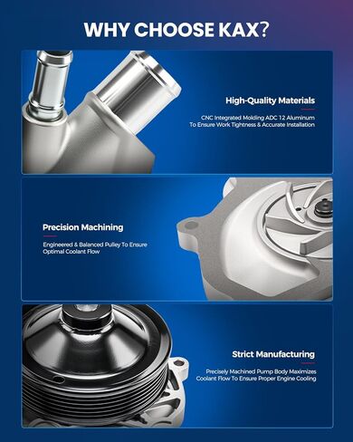 مضخة مياه محرك KAX متوافقة مع Honda Civic CR-V 2002-2006، لمضخات المياه البديلة Acura RSX 2002-2006 مع حشية in Kuwait