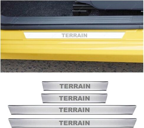 Generic MELEXI Chrome Door SILL Protector 4 Door S.Steel Compatible with GMC Terrain 2010 to 2024 in Saudi Arabia
