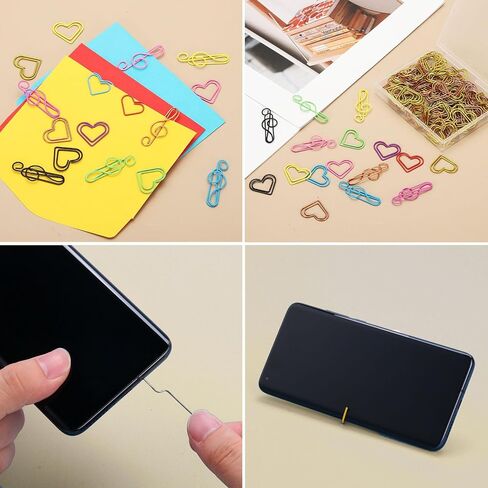 PATIKIL 100pcs Paper Clip, Heart Style Paper Clip Small Cute Rust-Proof Metal Strong Durable Bulk for Office Home, 23mm, Pink in Saudi Arabia