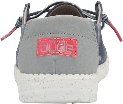 Hey Dude Girl's Wendy Youth Linen Grey Multiple | Girl’s Shoes | Girl’s Lace Up Loafers | Comfortable & Light-Weight in Kuwait