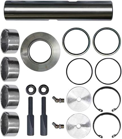 King Pin Kit - مجموعة إصلاح التوجيه للخدمة الشاقة مع البطانة والمحمل المتوافقة مع Freightliner تحل محل P6073300019KZ، P6073300119KZ، K120A in Kuwait