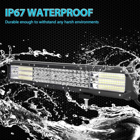 Willpower 18 inch 450W LED Light Bar 4 Row Spot Flood Combo Beam Off Road Lights Work Light with Wiring Harness for Vehicle Trucks SUV ATV UTV Boat Lights, 12V 24V Waterproof in Saudi Arabia