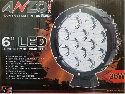 ANZO USA 6 "LED عالي الكثافة بقعة ضوء للطرق الوعرة 36 ​​وات (ضوء واحد) in Saudi Arabia