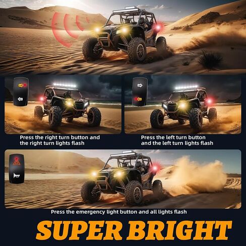 UTV Interior Dome Lights UTV Dome Light With Switch Roll Bar Mount Dome Light Battery Powered UTV Interior Lights fit UTV Polaris RZR ATV Can-Am Kawasaki Truck Car Off-road cab - white in Kuwait